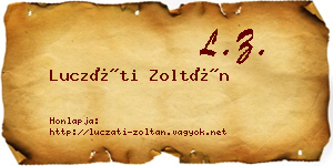 Luczáti Zoltán névjegykártya